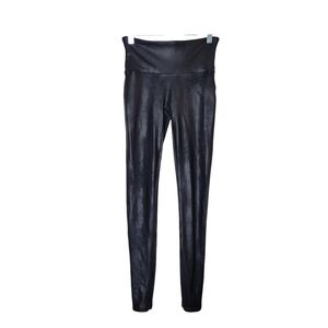 Spanx Faux Leather Leggings S Black Slimming Shaping Sexy Siren Maximalist